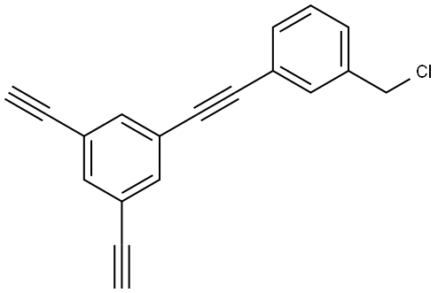 1-((3-(chloromethyl)phenyl)ethynyl)-3,5-diethynylbenzene Structure