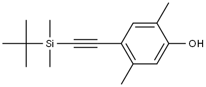 4-[2-[(1,1-Dimethylethyl)dimethylsilyl]ethynyl]-2,5-dimethylphenol 구조식 이미지