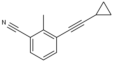 3-(2-Cyclopropylethynyl)-2-methylbenzonitrile Structure