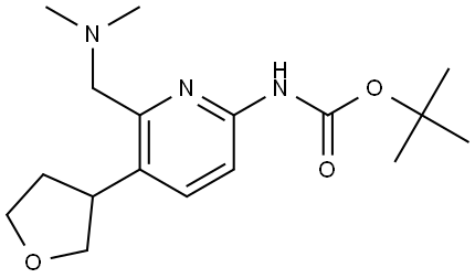 tert-butyl (6-((dimethylamino)methyl)-5-(tetrahydrofuran-3-yl)pyridin-2-yl)carbamate Structure