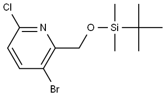 3-bromo-2-(((tert-butyldimethylsilyl)oxy)methyl)-6-chloropyridine Structure