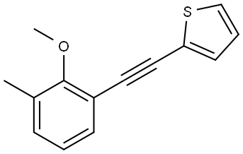 2-[2-(2-Methoxy-3-methylphenyl)ethynyl]thiophene Structure