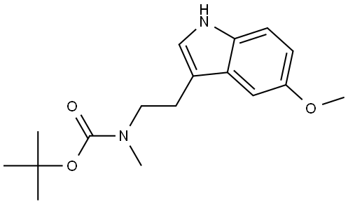 tert-butyl (2-(5-methoxy-1H-indol-3-yl)ethyl)(methyl)carbamate Structure