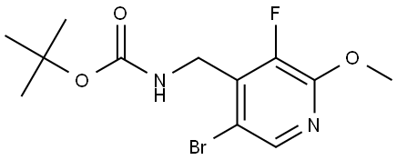 tert-butyl ((5-bromo-3-fluoro-2-methoxypyridin-4-yl)methyl)carbamate 구조식 이미지