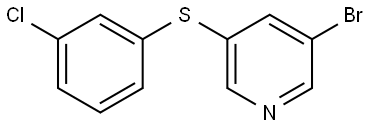 3-Bromo-5-((3-chlorophenyl)thio)pyridine Structure