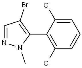 4-Bromo-5-(2,6-dichlorophenyl)-1-methyl-1H-pyrazole Structure