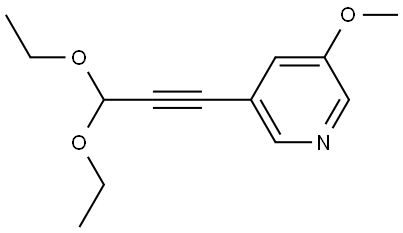 3-(3,3-Diethoxy-1-propyn-1-yl)-5-methoxypyridine Structure