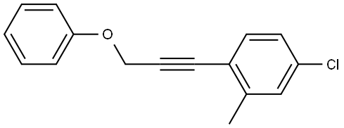 4-Chloro-2-methyl-1-(3-phenoxy-1-propyn-1-yl)benzene Structure