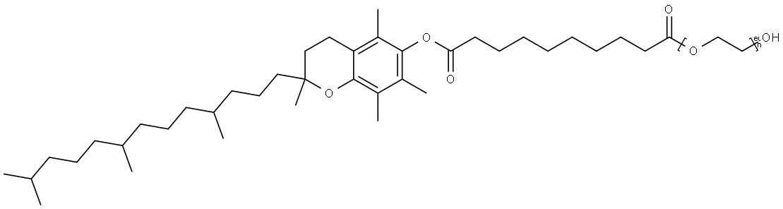 Polyoxyethanyl-alpha-tocopheryl sebacate 15 wt. % in H2O Structure