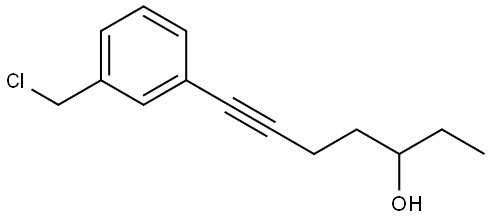 7-(3-(chloromethyl)phenyl)hept-6-yn-3-ol Structure