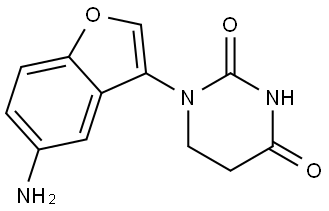 2,4(1H,3H)-Pyrimidinedione, 1-(5-amino-3-benzofuranyl)dihydro- Structure