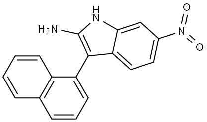 3-(1-Naphthalenyl)-6-nitro-1H-indol-2-amine Structure