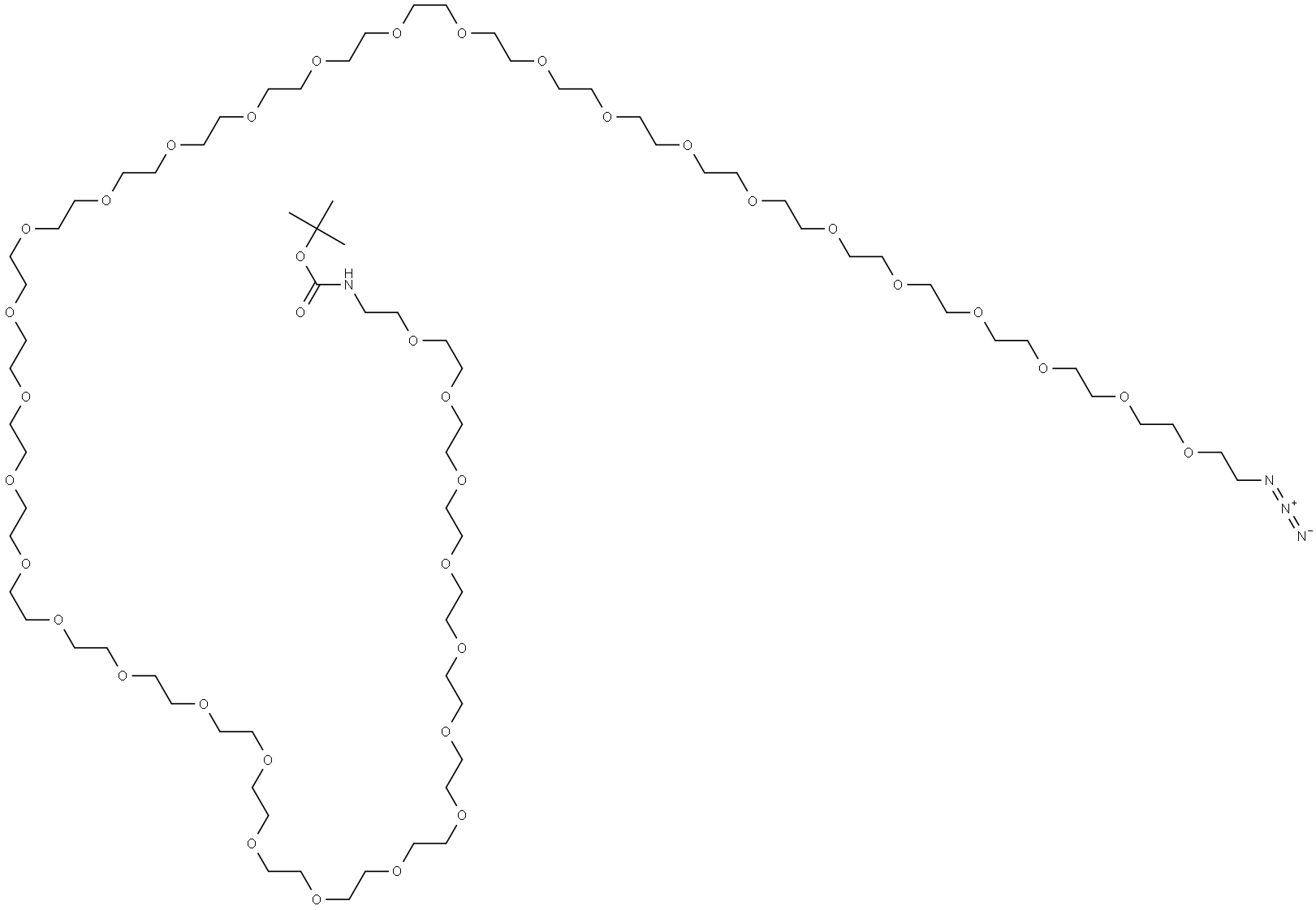 Azido-PEG35-Boc Amine Structure