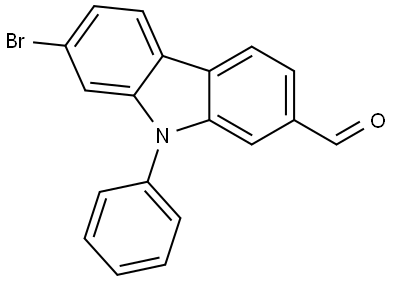 7-bromo-9-phenyl-9H-carbazole-2-carbaldehyde Structure