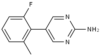 5-(2-Fluoro-6-methylphenyl)-2-pyrimidinamine 구조식 이미지
