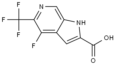 4-fluoro-5-(trifluoromethyl)-1H-pyrrolo[2,3-c]pyridine-2-carboxylic acid 구조식 이미지