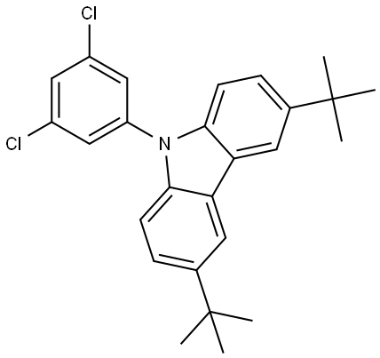 3,6-di-tert-butyl-9-(3,5-dichlorophenyl)-9H-carbazole Structure