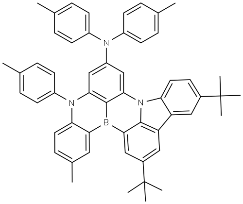 11,14-di-tert-butyl-2-methyl-N,N,5-tri-p-tolyl-5H-5,8b-diaza-15b-borabenzo[a]naphtho[1,2,3-hi]aceanthrylen-7-amine Structure