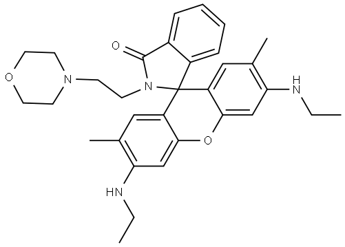 N-(rhodamine 6G)-lactam-2-morpholinoethan-1-amine Structure