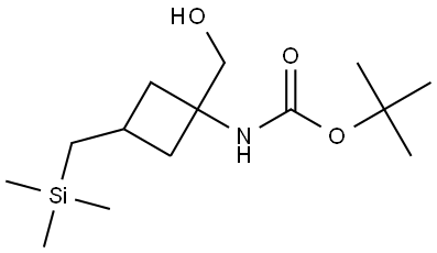 tert-butyl N-[1-(hydroxymethyl)-3-[(trimethylsilyl)methyl]cyclobutyl]carbamate Structure