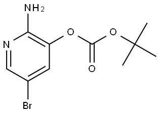 (2-amino-5-bromopyridin-3-yl) tert-butyl carbonate Structure