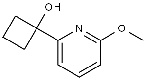 1-(6-methoxypyridin-2-yl)cyclobutanol Structure