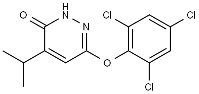 4-isopropyl-6-(2,4,6-trichlorophenoxy)pyridazin-3(2H)-one Structure