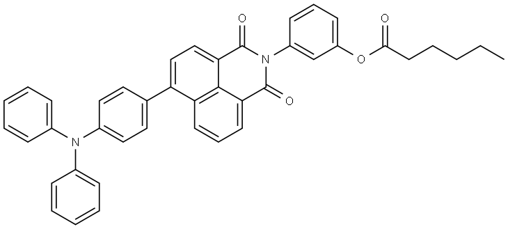 Hexanoic acid, 3-[6-[4-(diphenylamino)phenyl]-1,3-dioxo-1H-benz[de]isoquinolin-2(3H)-yl]phenyl ester Structure