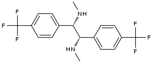 (1S,2S)-N1,N2-dimethyl-1,2-bis(4-(trifluoromethyl)phenyl)ethane-1,2-diamine Structure