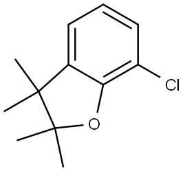 Benzofuran, 7-chloro-2,3-dihydro-2,2,3,3-tetramethyl- Structure