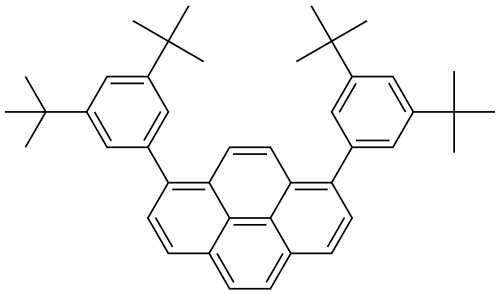 1,8-bis(3',5'-di-tert-butylphenyl)pyrene Structure