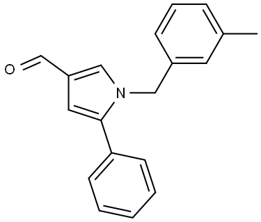 1-(3-methylbenzyl)-5-phenyl-1H-pyrrole-3-carbaldehyde Structure