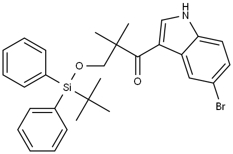 1-(5-bromo-1H-indol-3-yl)-3-((tert-butyldiphenylsilyl)oxy)-2,2-dimethylpropan-1-one Structure