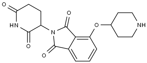 2-[2,6-dioxopiperidin-3-yl]-4-(piperidin-4-yloxy)isoindole-1,3-dione Structure