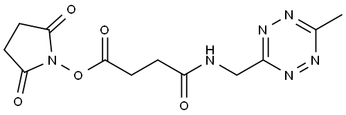 2,5-dioxopyrrolidin-1-yl 4-(((6-methyl-1,2,4,5-tetrazin-3-yl)methyl)amino)-4-oxobutanoate Structure