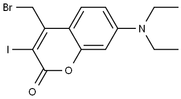 4-(bromomethyl)-7-(diethylamino)-3-iodo-2H-chromen-2-one Structure