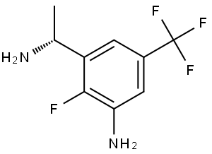 (R)-3-(1-Aminoethyl)-2-fluoro-5-(trifluoromethyl)aniline Structure