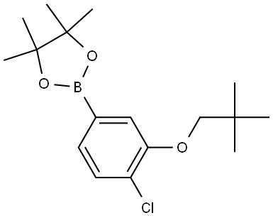 2-[4-Chloro-3-(2,2-dimethylpropoxy)phenyl]-4,4,5,5-tetramethyl-1,3,2-dioxabor... Structure