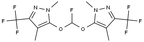 5,5 ' - ( ( fluoromethylene ) bis ( oxy ) ) bis ( 1,4 - dimethyl - 3- ( trifluoromethyl ) -1H - pyrazole ) Structure