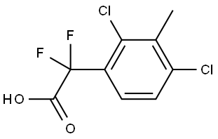 2,4-Dichloro-α,α-difluoro-3-methylbenzeneacetic acid Structure