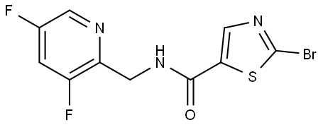 2-bromo-N-((3,5-difluoropyridin-2-yl)methyl)thiazole-5-carboxamide Structure