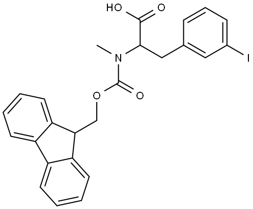 N-Fmoc-N-methyl-3-iodo-DL-phenylalanine Structure