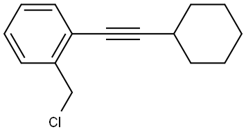 1-(chloromethyl)-2-(cyclohexylethynyl)benzene Structure