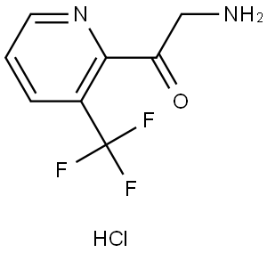 Ethanone, 2-amino-1-[3-(trifluoromethyl)-2-pyridinyl]-, hydrochloride (1:1) Structure