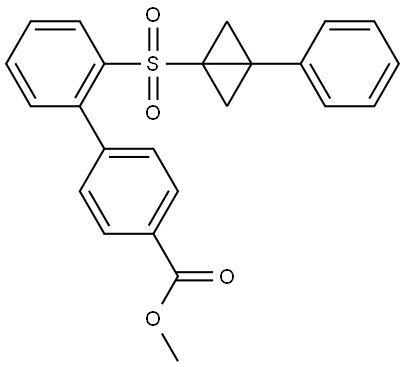 Methyl 2′-[(3-phenylbicyclo[1.1.0]but-1-yl)sulfonyl][1,1′-biphenyl]-4-carboxylat… Structure