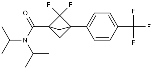 Bicyclo[1.1.1]pentane-1-carboxamide, 2,2-difluoro-N,N-bis(1-methylethyl)-3-[4-(trifluoromethyl)phenyl]- Structure