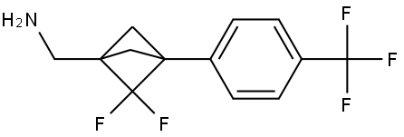 2,2-Difluoro-3-[4-(trifluoromethyl)phenyl]bicyclo[1.1.1]pentane-1-methanamine Structure