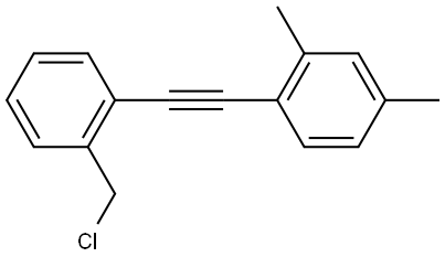 1-((2-(chloromethyl)phenyl)ethynyl)-2,4-dimethylbenzene Structure