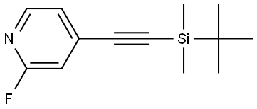 4-[2-[(1,1-Dimethylethyl)dimethylsilyl]ethynyl]-2-fluoropyridine Structure