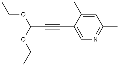 5-(3,3-Diethoxy-1-propyn-1-yl)-2,4-dimethylpyridine Structure